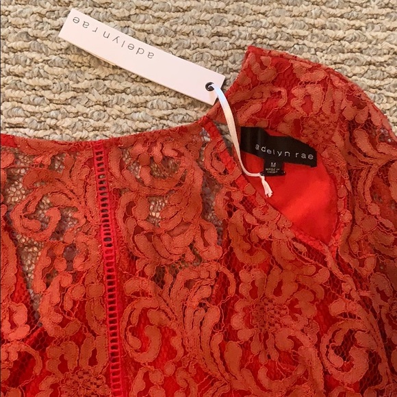 Adelyn Rae red lace dress (medium) - Picture 2 of 6